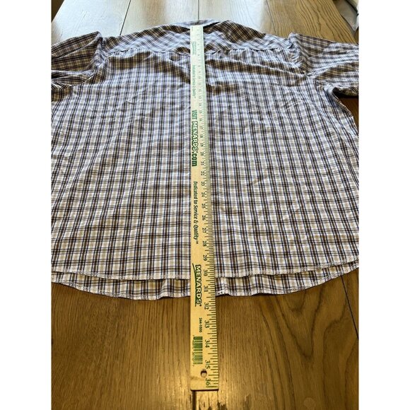 Wrangler Shirt Pearl Button Western Mens Size 2XL Long Sleeve Rodeo Cowboy Relax - Picture 4 of 13